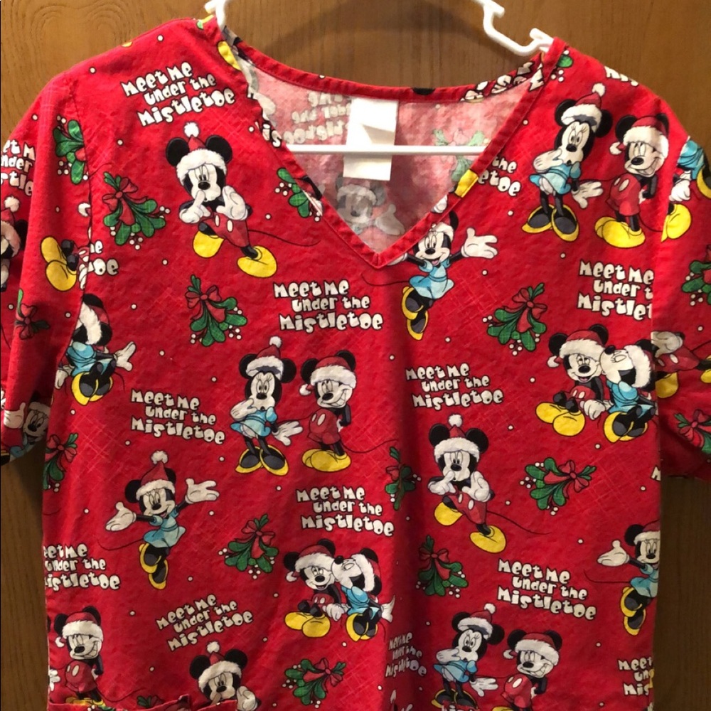 Mickey Mouse Xmas Scrub top